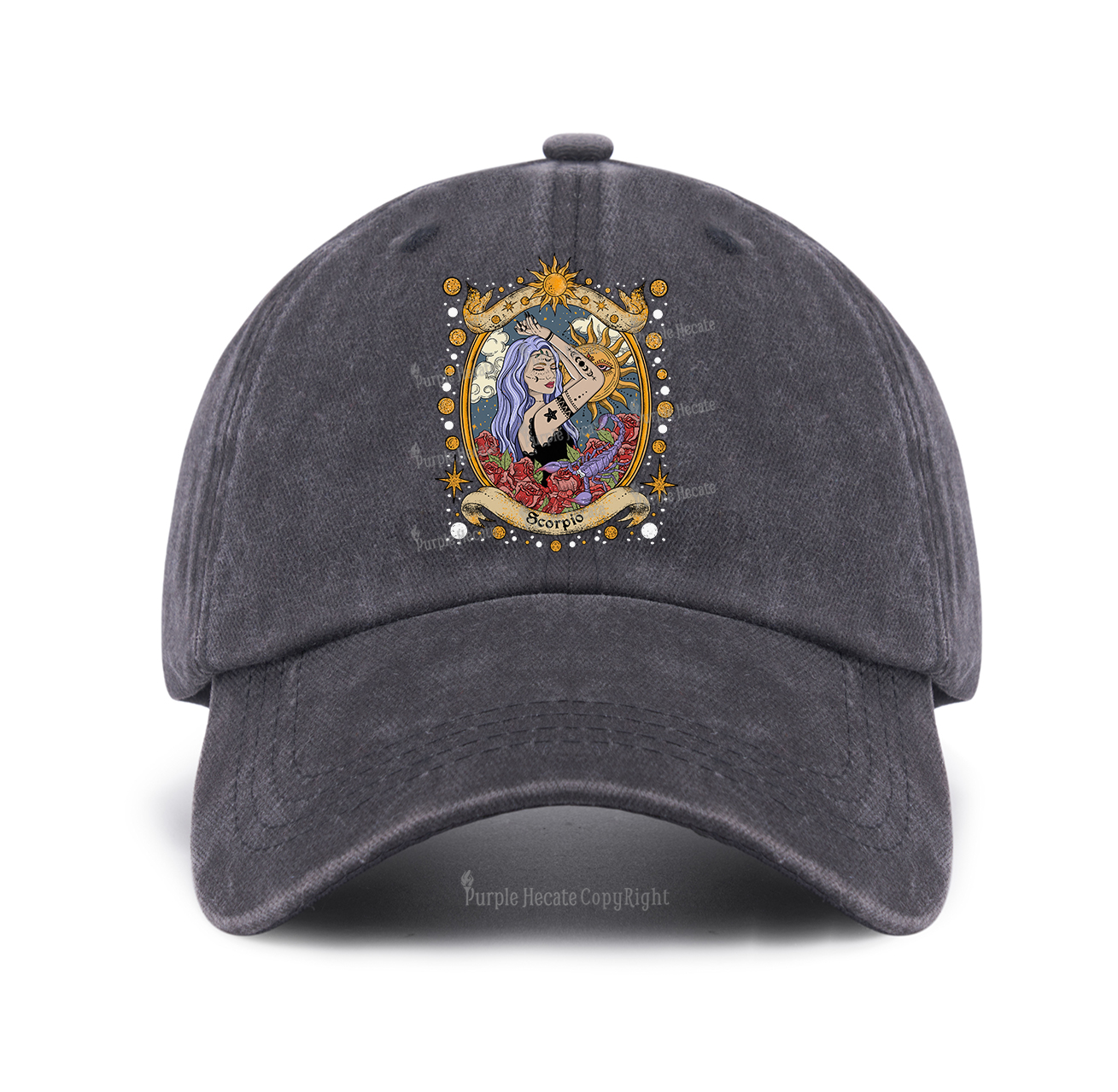 Purplehecate Scorpio Radiance Zodiac Baseball Cap