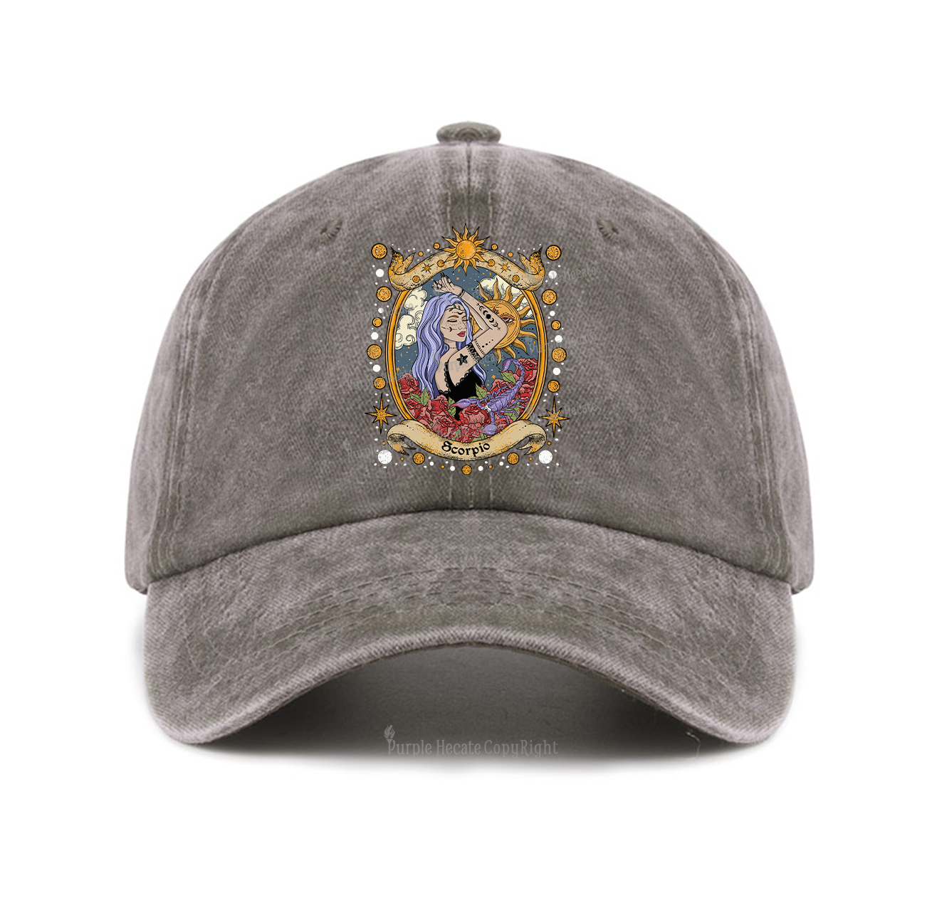 Purplehecate Scorpio Radiance Zodiac Baseball Cap