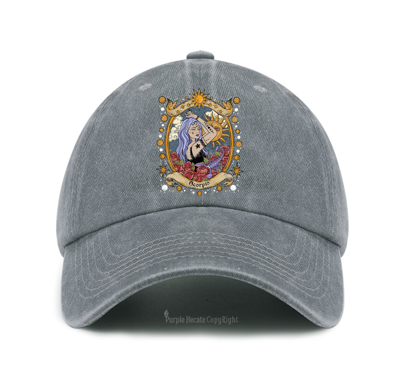Purplehecate Scorpio Radiance Zodiac Baseball Cap