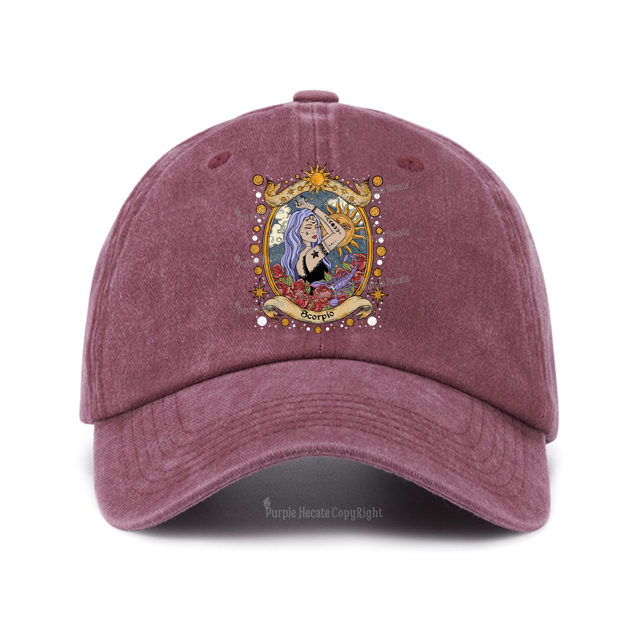 Purplehecate Scorpio Radiance Zodiac Baseball Cap