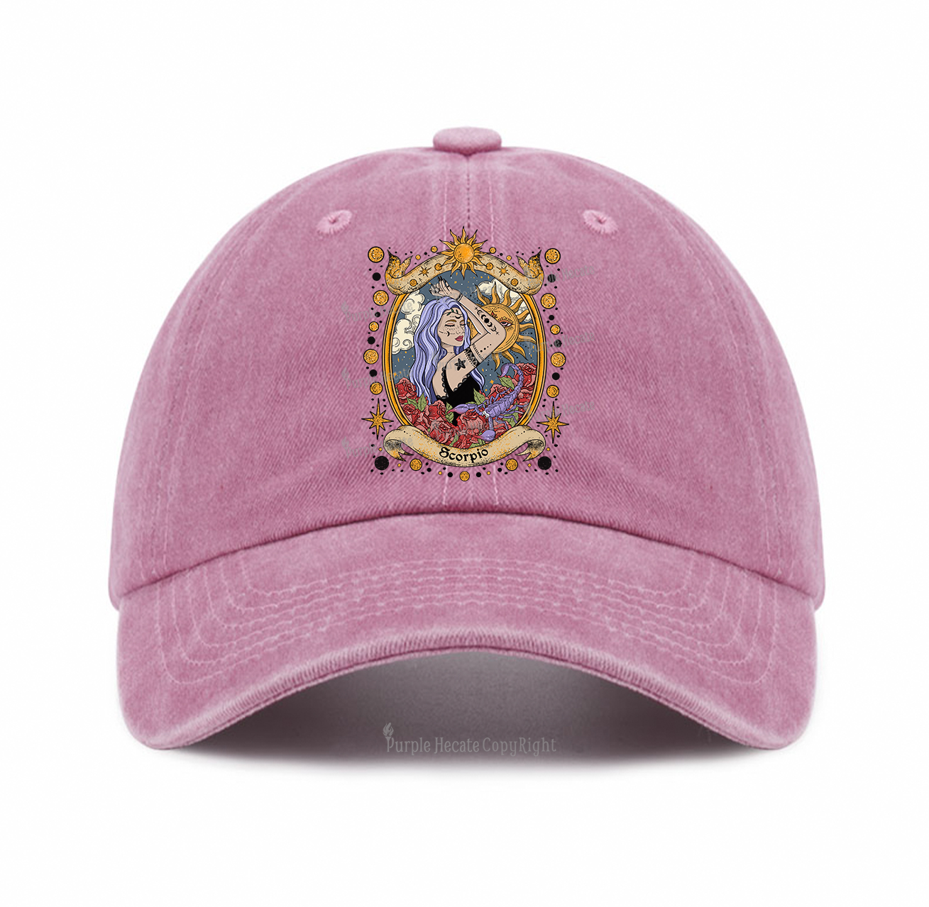 Purplehecate Scorpio Radiance Zodiac Baseball Cap