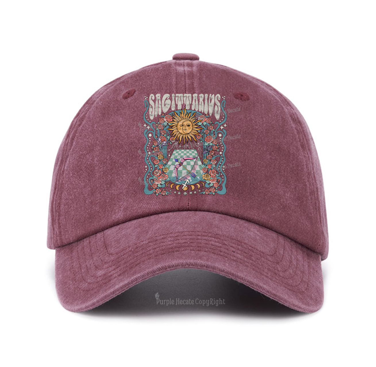 Purplehecate Sagittarius Spirit Zodiac Baseball Cap