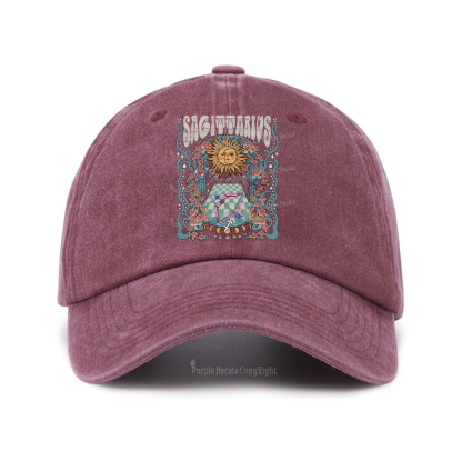 Purplehecate Sagittarius Spirit Zodiac Baseball Cap