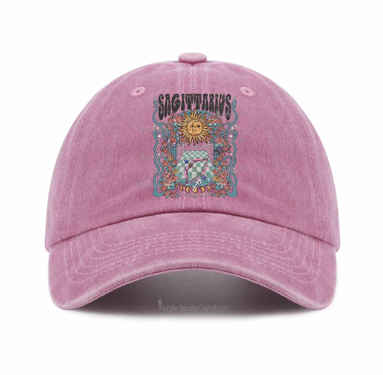Purplehecate Sagittarius Spirit Zodiac Baseball Cap