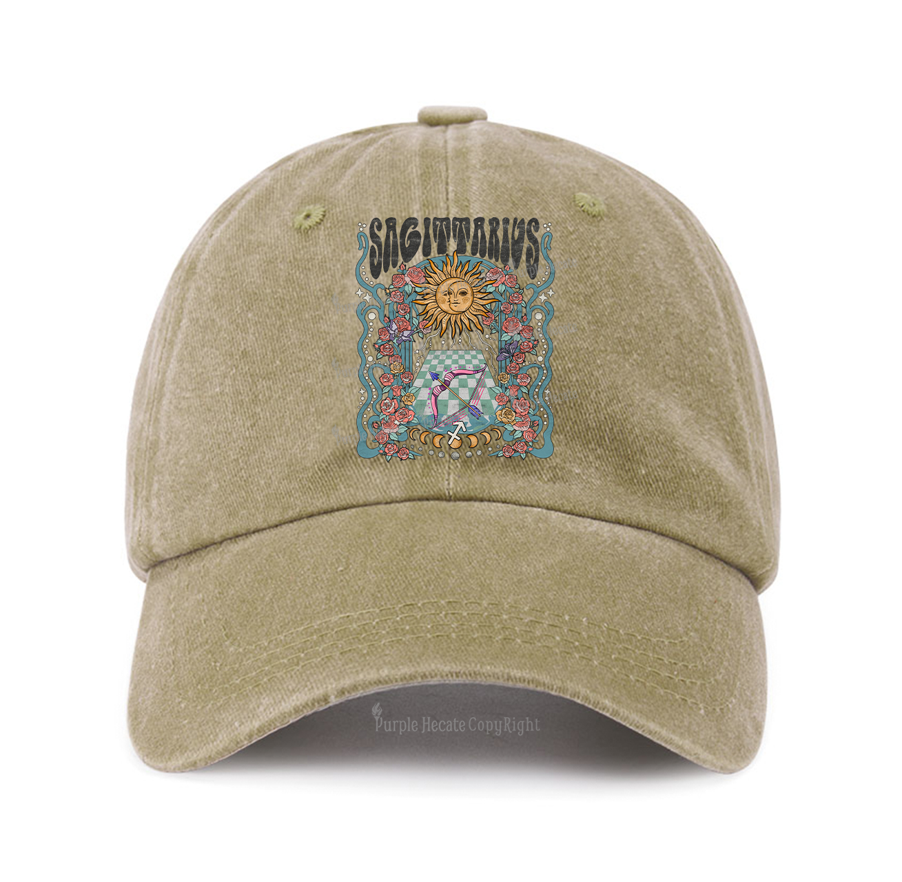 Purplehecate Sagittarius Spirit Zodiac Baseball Cap