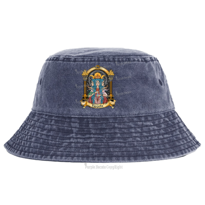 Purplehecate Triple Moon Goddess Hecate Bucket Hat