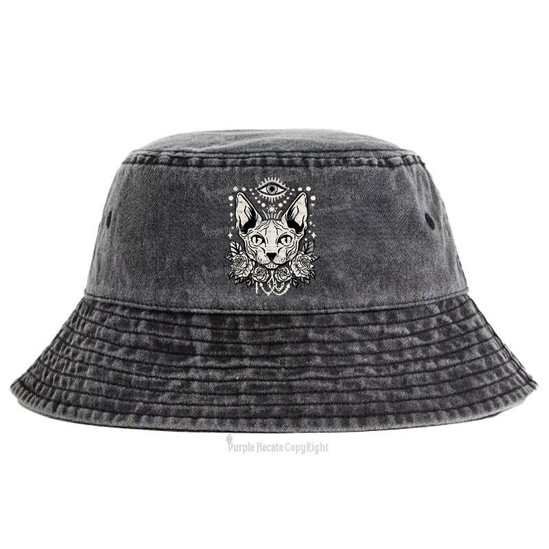 Purplehecate Mystical Cat Bucket Hat