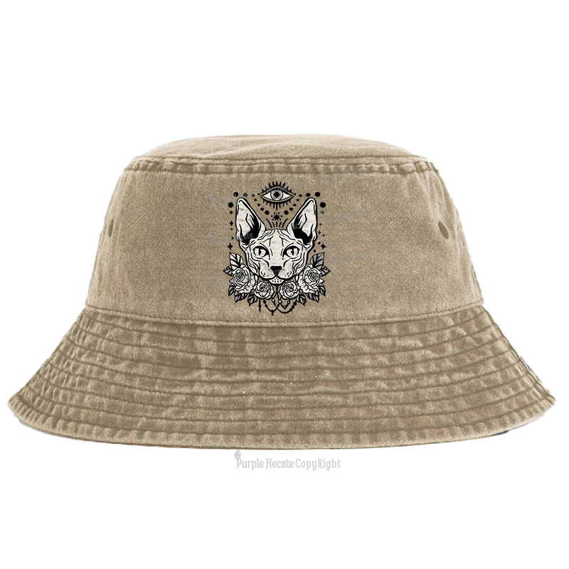 Purplehecate Mystical Cat Bucket Hat