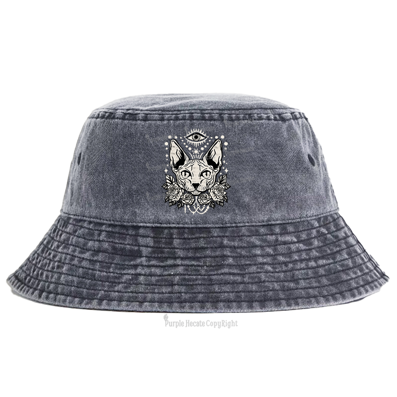 Purplehecate Mystical Cat Bucket Hat