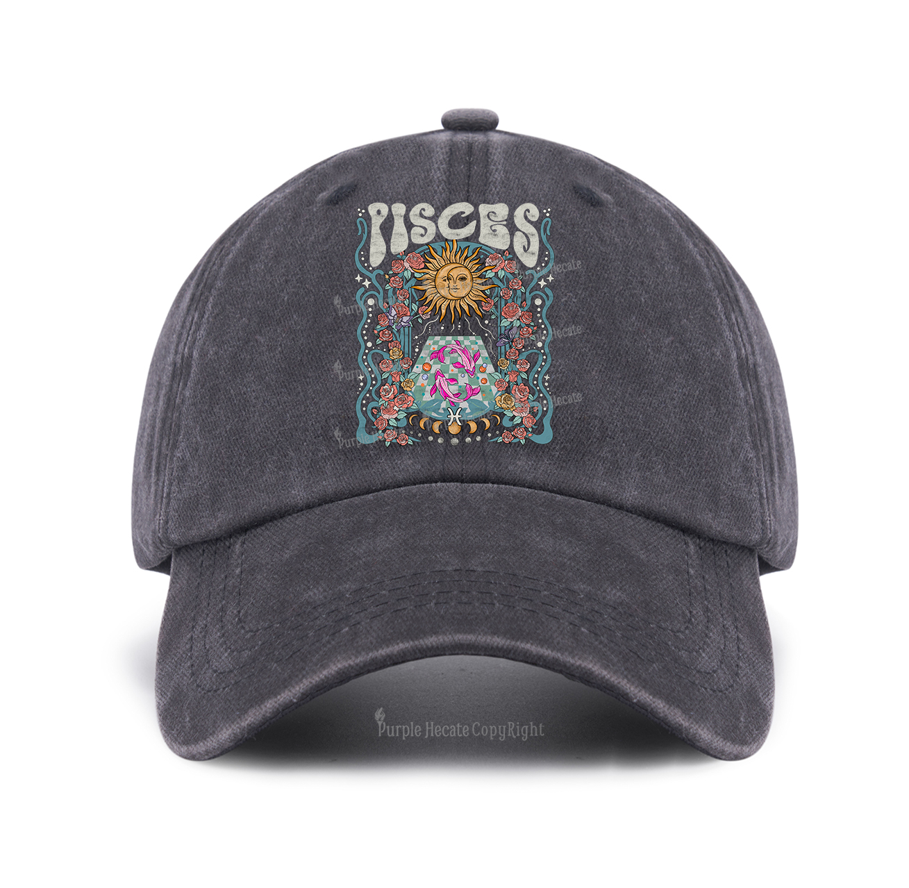 Purplehecate Pisces Spirit Zodiac Baseball Cap