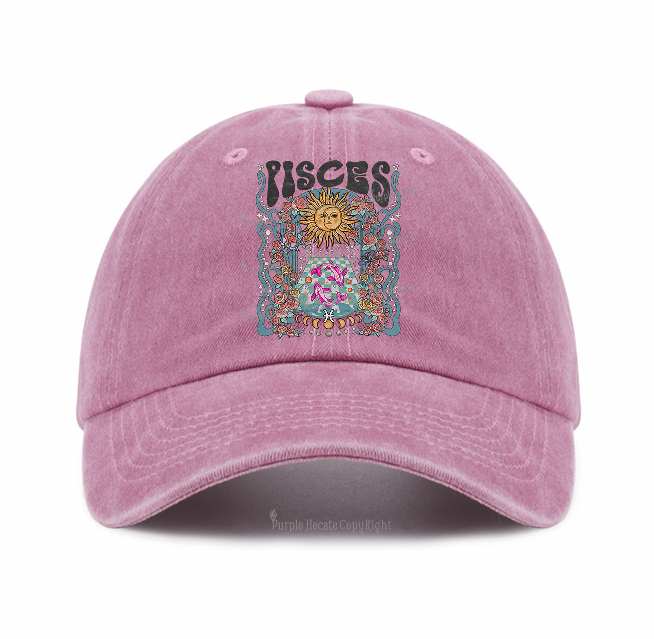 Purplehecate Pisces Spirit Zodiac Baseball Cap