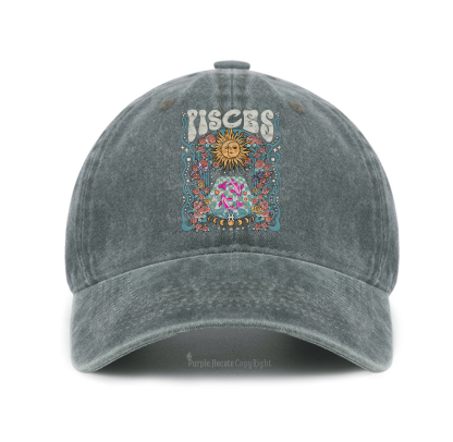 Purplehecate Pisces Spirit Zodiac Baseball Cap