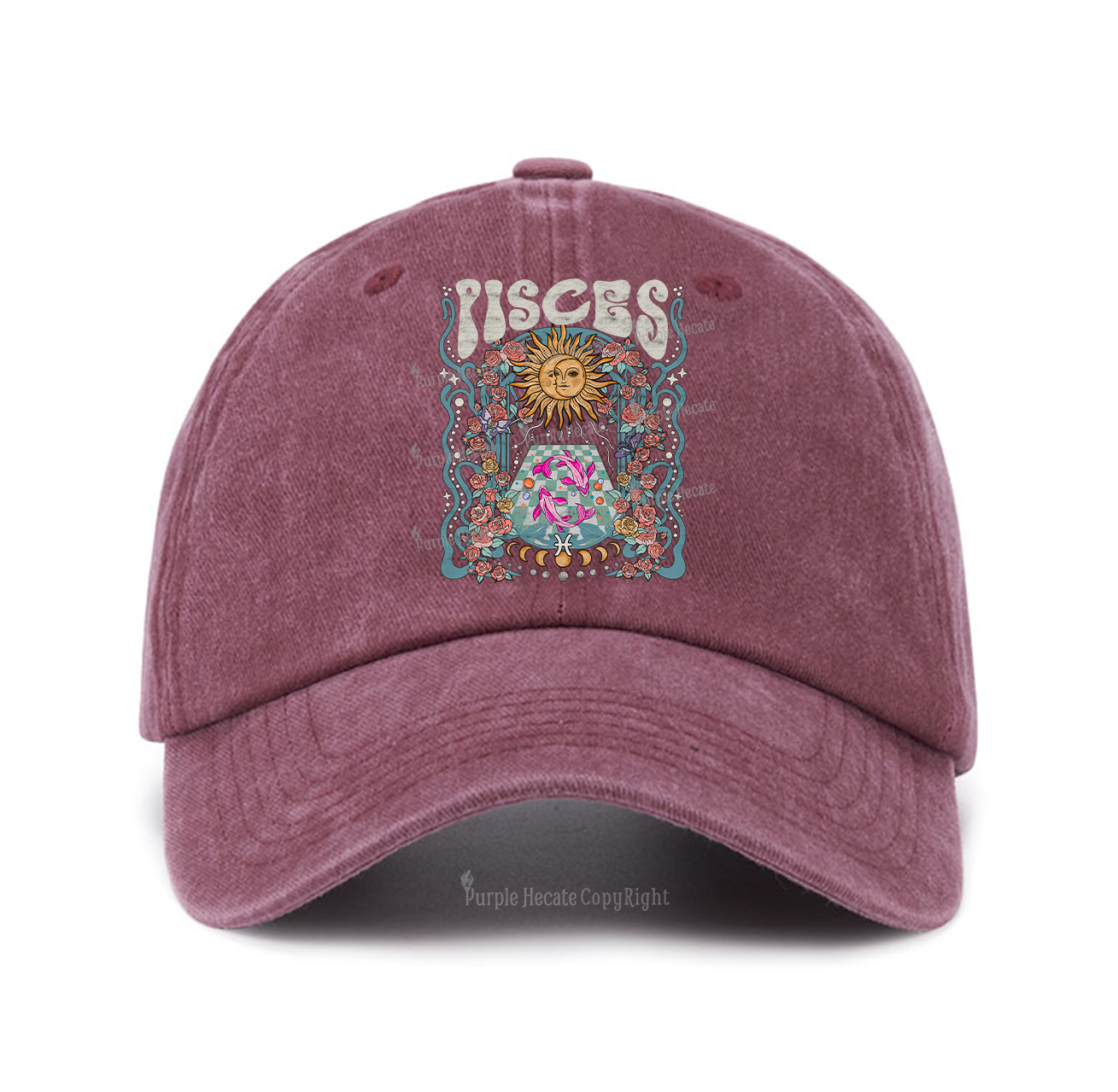 Purplehecate Pisces Spirit Zodiac Baseball Cap