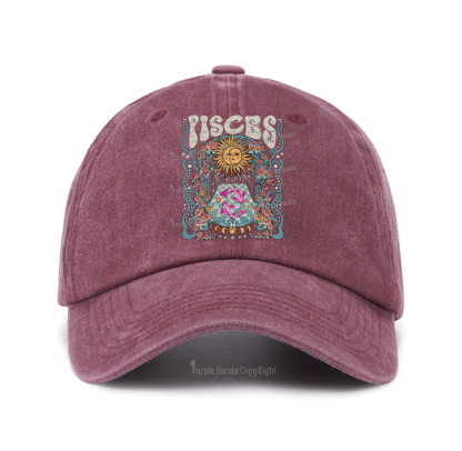 Purplehecate Pisces Spirit Zodiac Baseball Cap