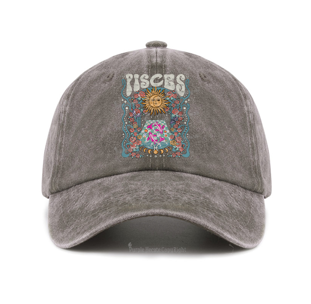 Purplehecate Pisces Spirit Zodiac Baseball Cap
