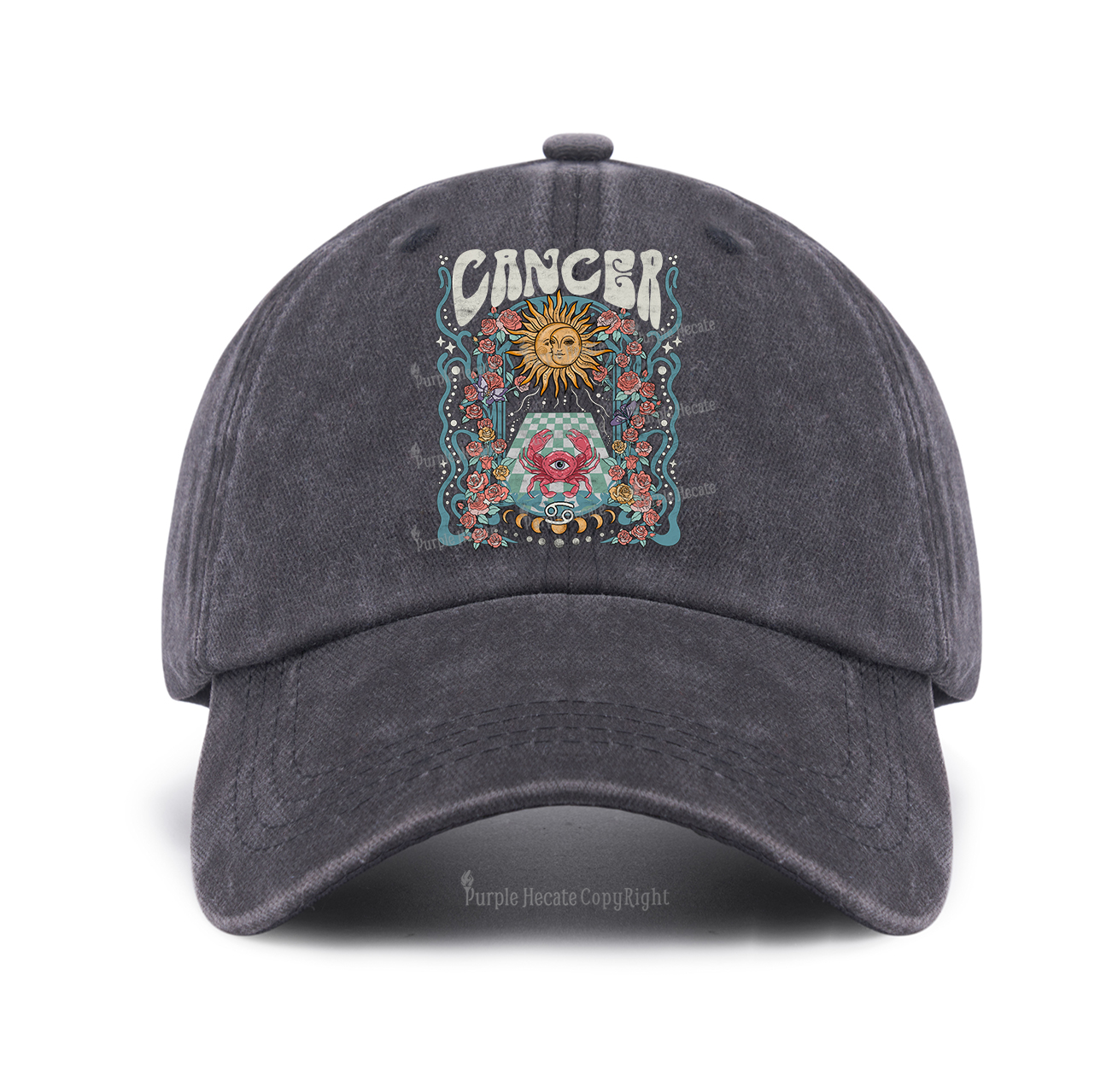 Purplehecate Cancer Spirit Zodiac Baseball Cap