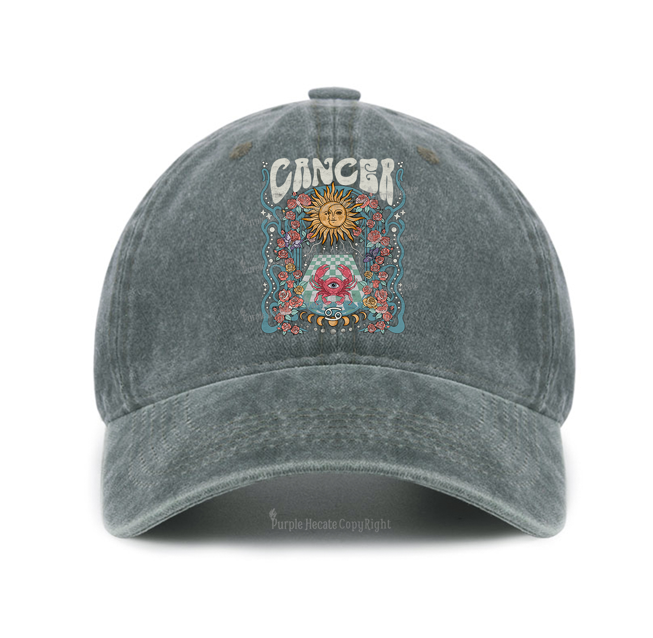 Purplehecate Cancer Spirit Zodiac Baseball Cap