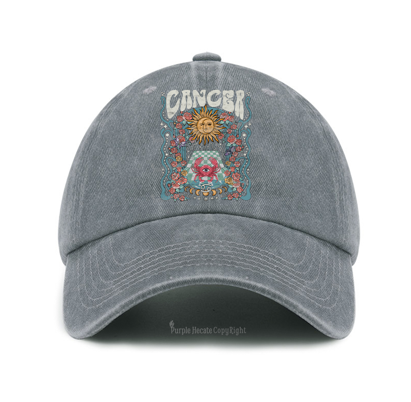 Purplehecate Cancer Spirit Zodiac Baseball Cap