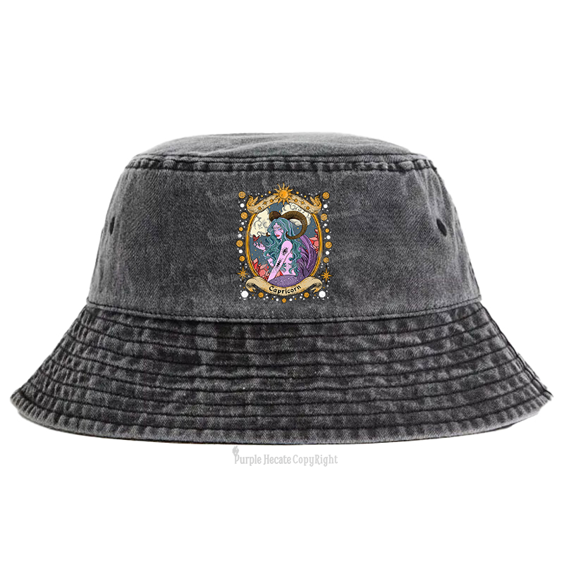 Purplehecate Capricorn Radiance Zodiac Bucket Hat