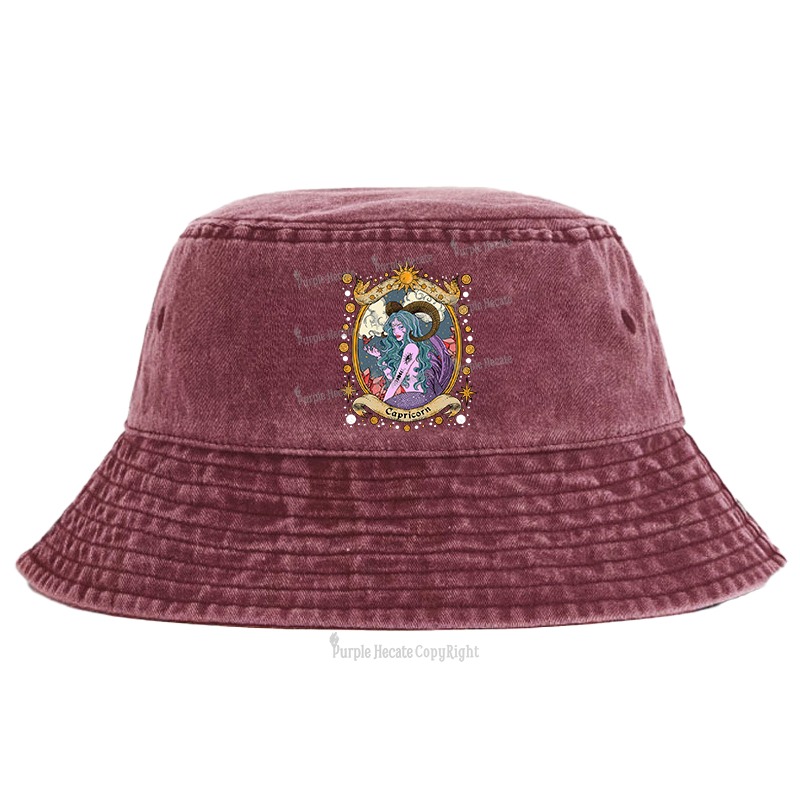 Purplehecate Capricorn Radiance Zodiac Bucket Hat