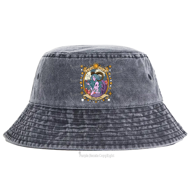 Purplehecate Capricorn Radiance Zodiac Bucket Hat