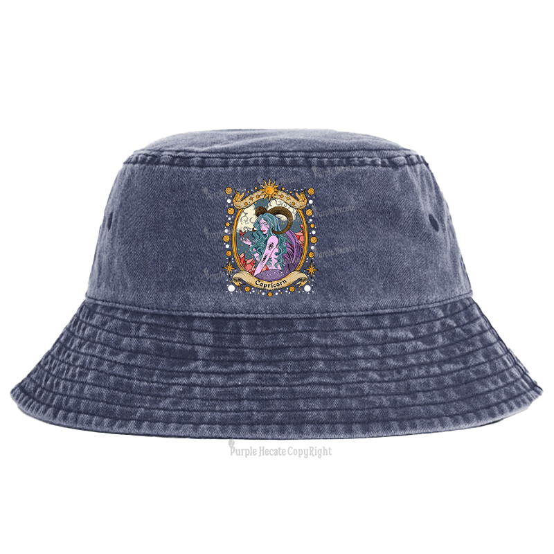 Purplehecate Capricorn Radiance Zodiac Bucket Hat