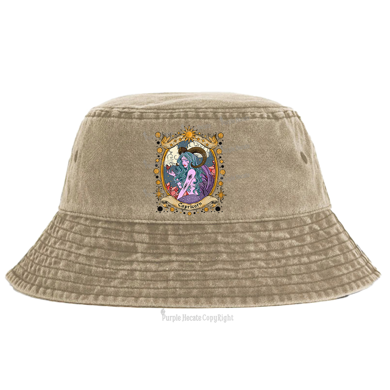Purplehecate Capricorn Radiance Zodiac Bucket Hat