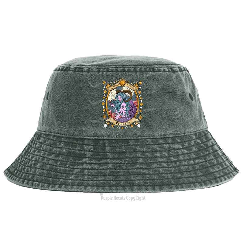 Purplehecate Capricorn Radiance Zodiac Bucket Hat
