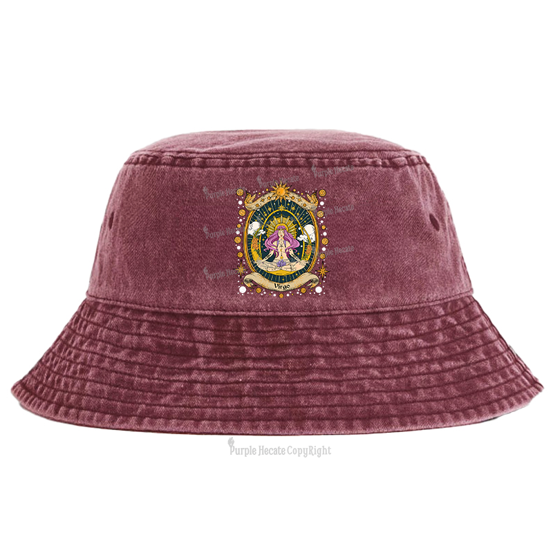 Purplehecate Virgo Radiance Zodiac Bucket Hat