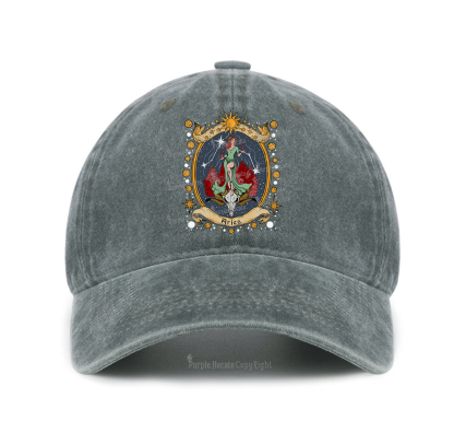 Purplehecate Celestial Aries Baseball Cap
