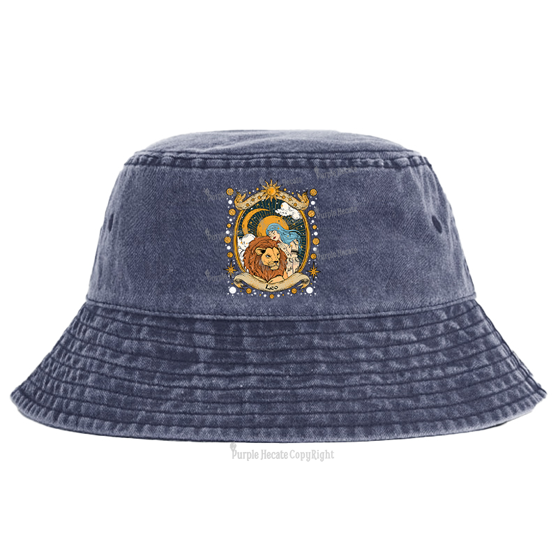 Purplehecate Leo Radiance Zodiac Bucket Hat
