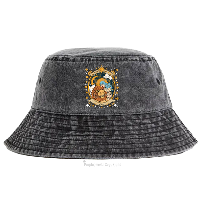 Purplehecate Leo Radiance Zodiac Bucket Hat