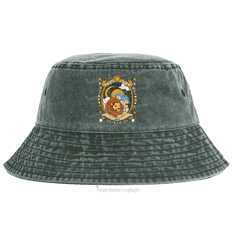Purplehecate Leo Radiance Zodiac Bucket Hat