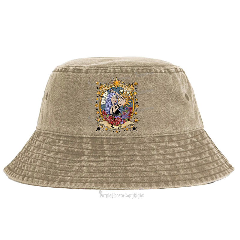 Purplehecate Scorpio Radiance Zodiac Bucket Hat
