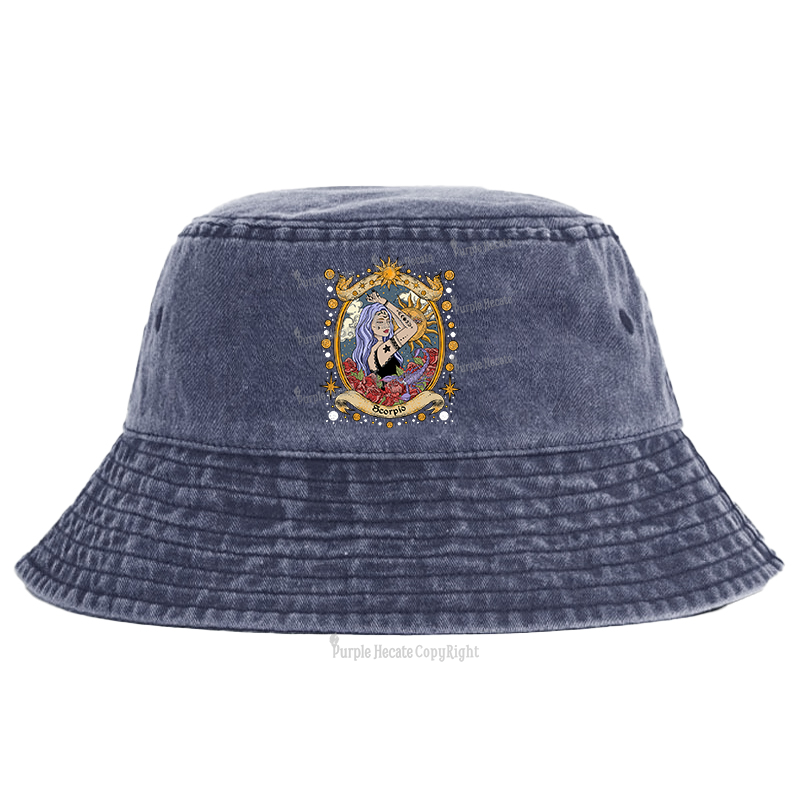 Purplehecate Scorpio Radiance Zodiac Bucket Hat