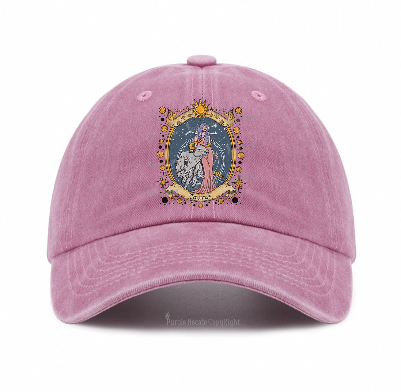 Purplehecate Celestial Taurus Zodiac Baseball Cap