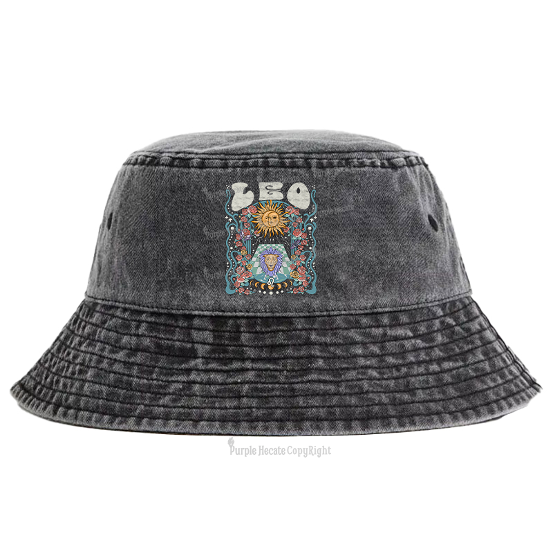 Purplehecate Leo Spirit Zodiac Bucket Hat