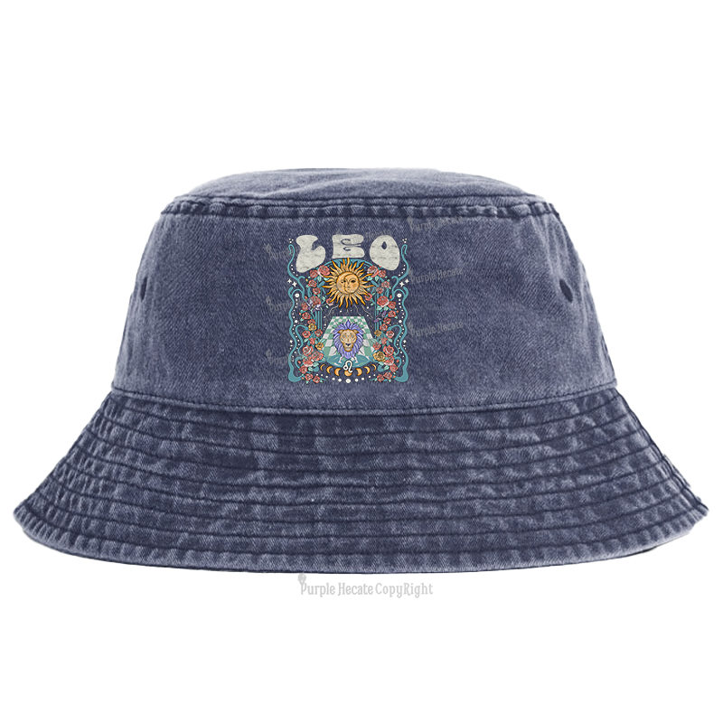 Purplehecate Leo Spirit Zodiac Bucket Hat