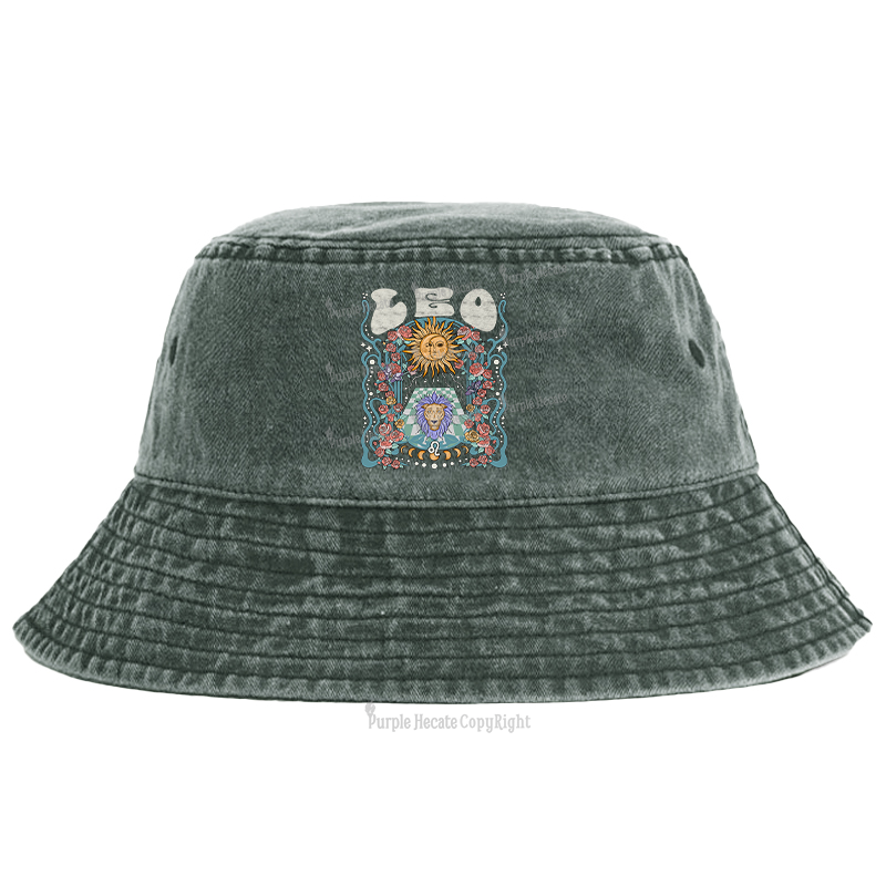 Purplehecate Leo Spirit Zodiac Bucket Hat