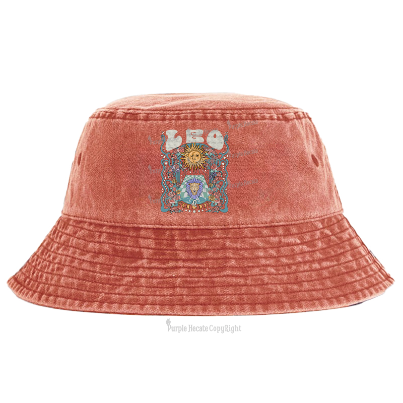 Purplehecate Leo Spirit Zodiac Bucket Hat