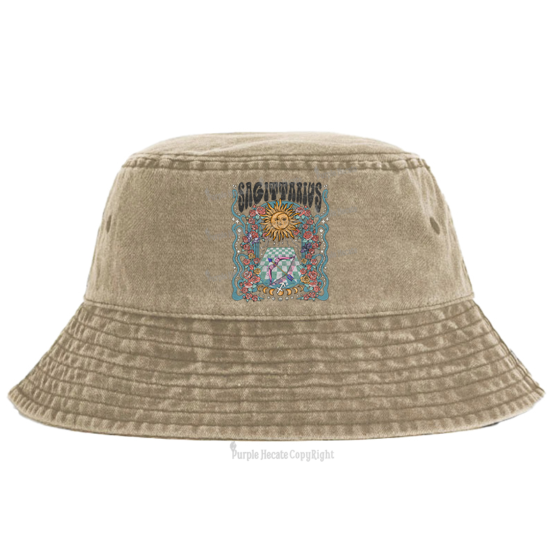 Purplehecate Sagittarius Spirit Zodiac Bucket Hat