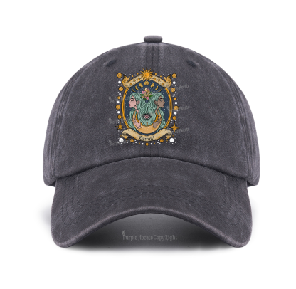 Purplehecate Celestial Gemini Zodiac Baseball Cap