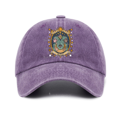 Purplehecate Celestial Gemini Zodiac Baseball Cap