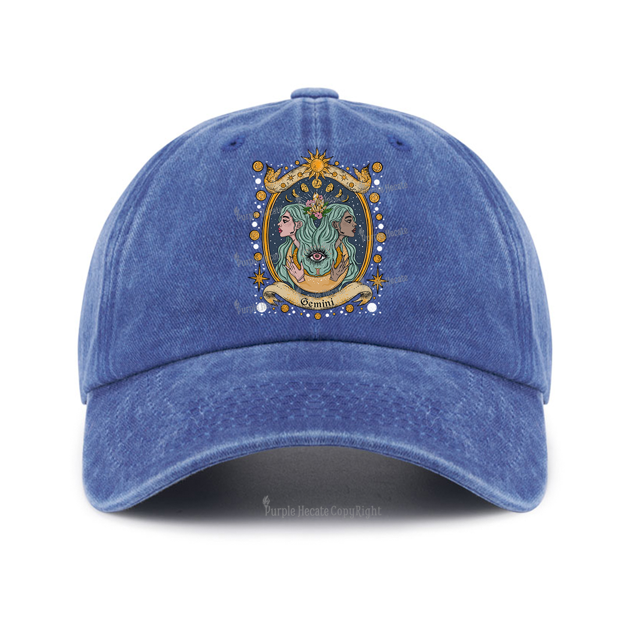 Purplehecate Celestial Gemini Zodiac Baseball Cap