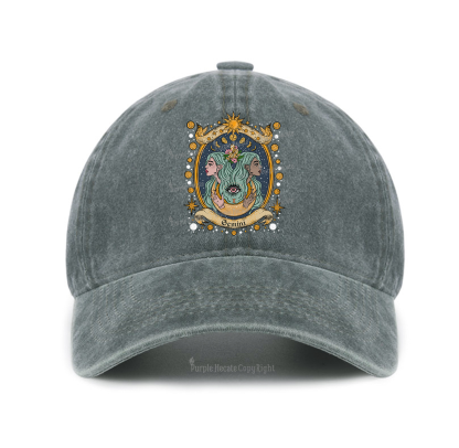 Purplehecate Celestial Gemini Zodiac Baseball Cap