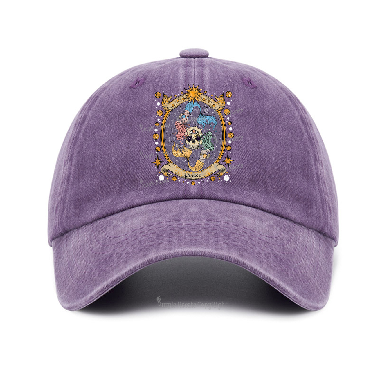 Purplehecate Celestial Pisces Zodiac Baseball Cap