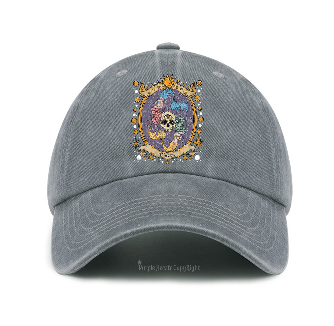 Purplehecate Celestial Pisces Zodiac Baseball Cap