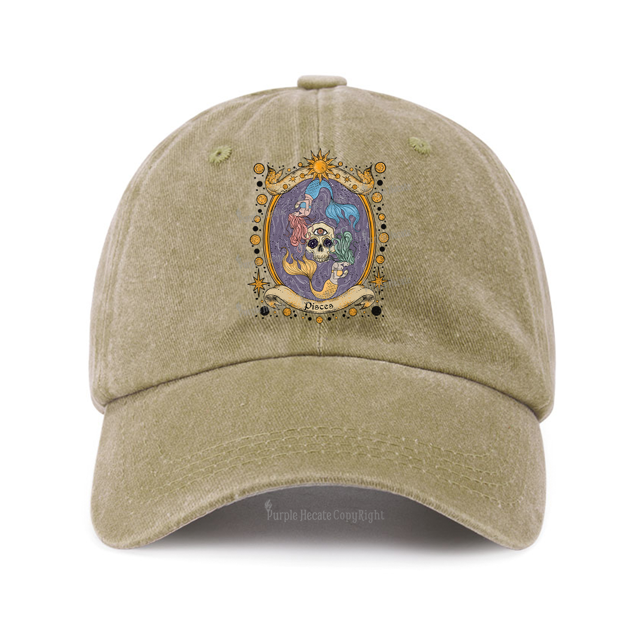 Purplehecate Celestial Pisces Zodiac Baseball Cap
