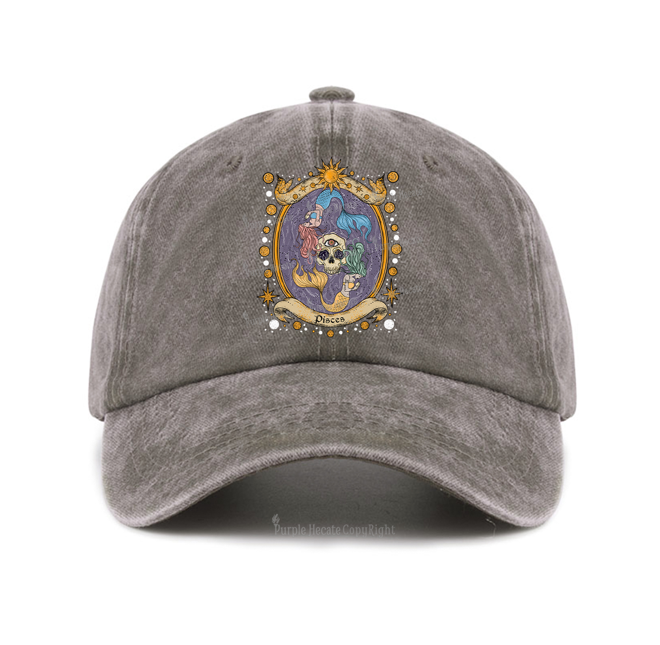 Purplehecate Celestial Pisces Zodiac Baseball Cap