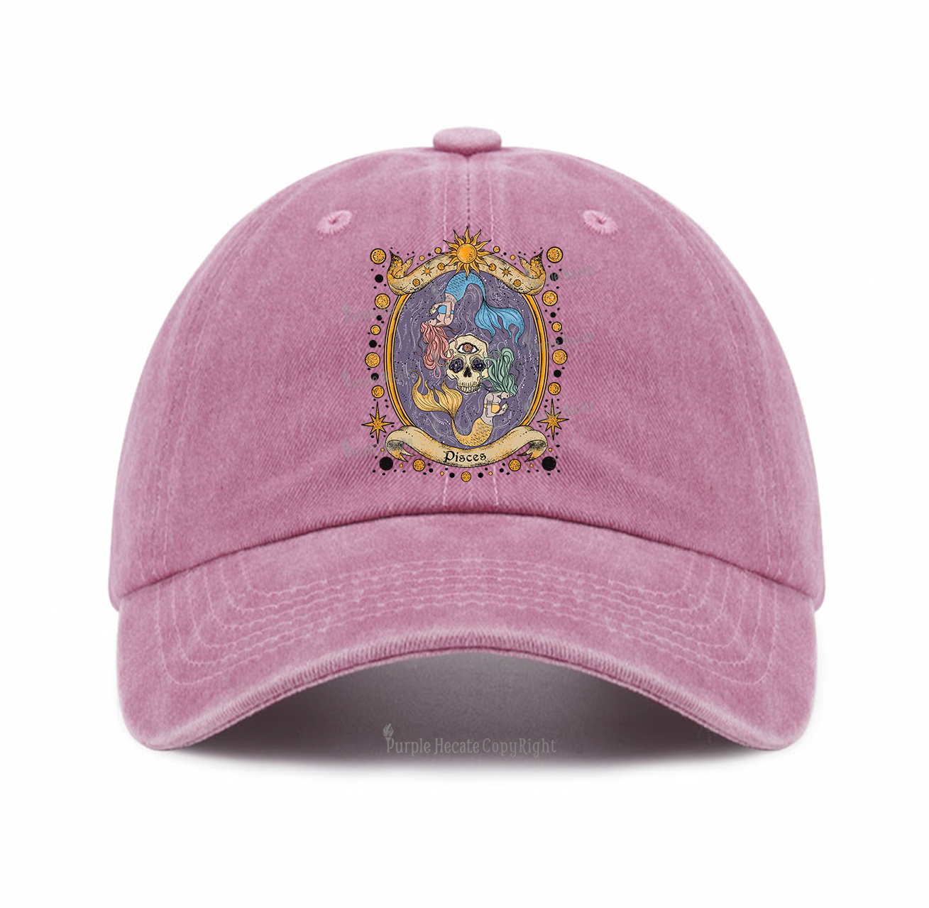 Purplehecate Celestial Pisces Zodiac Baseball Cap